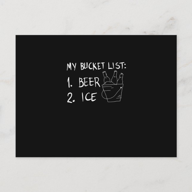 Cartão Postal My bucket list (Frente)