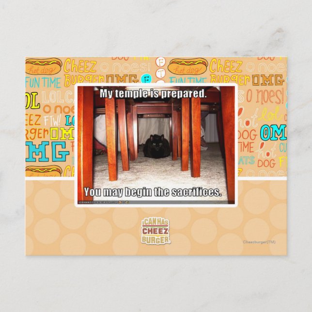 Cartão Postal My temple is prepared. (Frente)