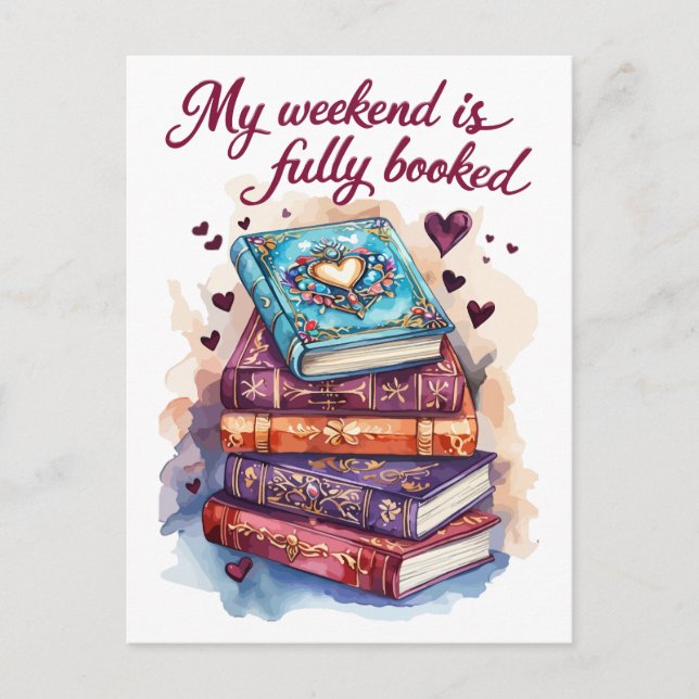 Cartão Postal My weekend is fully booked (Frente)