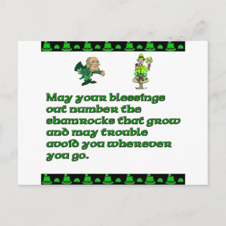Cartão Postal My your blessing out number the shamrocks