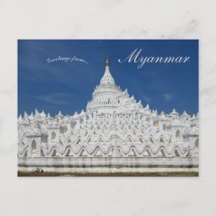 Cartão Postal Mya Thein Tan Pagoda em Mingun Myanmar