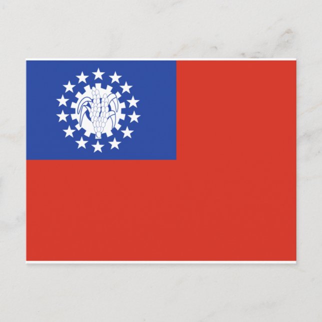 Cartão Postal Myanmar Flag 1974-2010 (Frente)