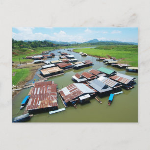 Cartão Postal Myanmar Raft