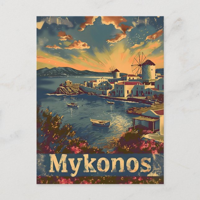 Cartão Postal Mykonos Vintage (Frente)