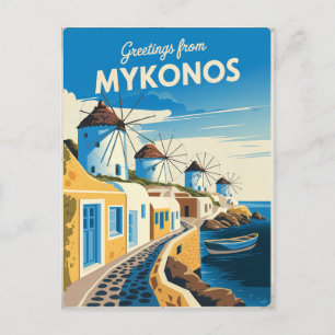 Cartão Postal Mykonos Vintage