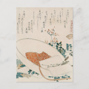 Cartão Postal Myriad Grass Shell por Hokusai