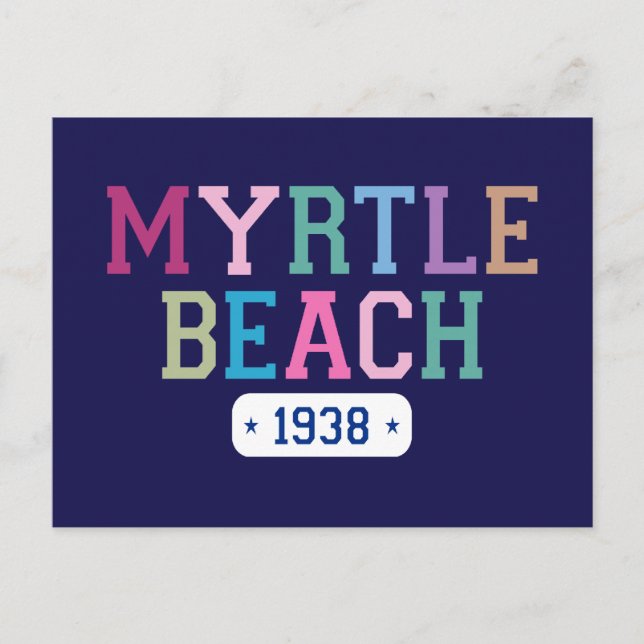 Cartão Postal Myrtle Beach 1938 (Frente)