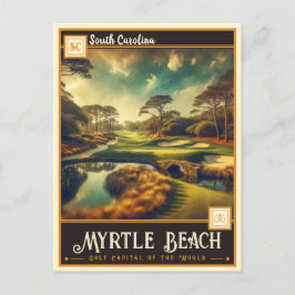 Cartão Postal Myrtle Beach, Carolina do Sul | Vintage