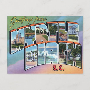 Cartão Postal Myrtle Beach SC - Letra grande