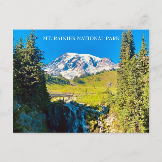 Cartão Postal Myrtle Falls - Monte Rainier (Frente)
