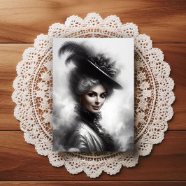 Cartão Postal Mysterious Victorian Woman Portrait Art