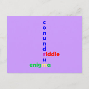 Cartão Postal Mysterium Rätsel riddle enigma conundrum