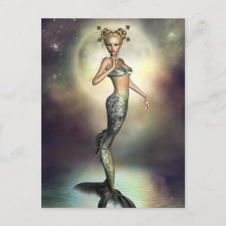 Cartão Postal Mystic Moon Mermaid