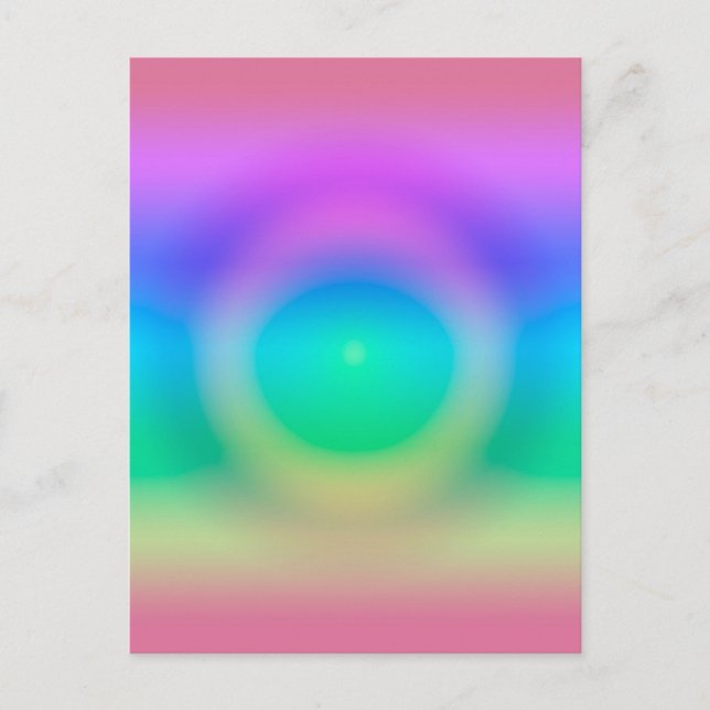 Cartão Postal Mystic Rainbow Eye Ombre (Frente)