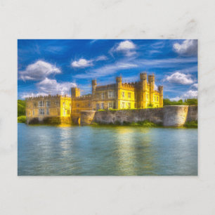 Cartão Postal Mystical English Castle Art