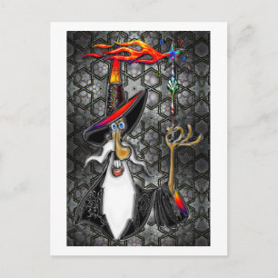 Cartão Postal Mystical Fire Wizard Maggie