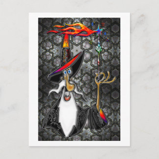 Cartão Postal Mystical Fire Wizard Maggie