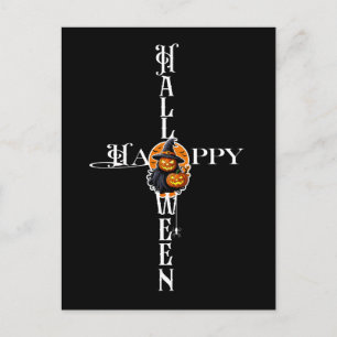 Cartão Postal Mystical Pumpkin Witch