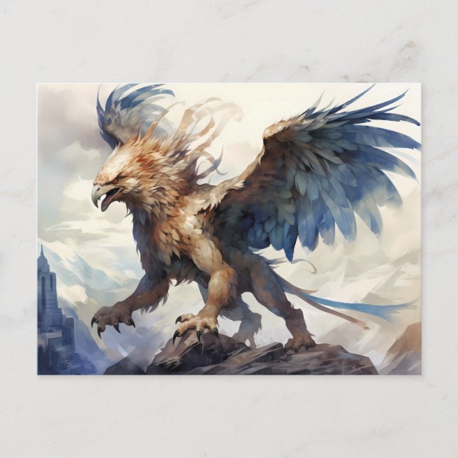 Cartão Postal Mythology Griffin Griffin (Frente)