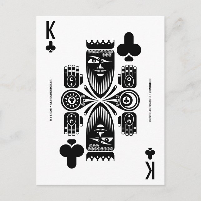 Cartão Postal Mythos Chronos King of Clubs (Frente)