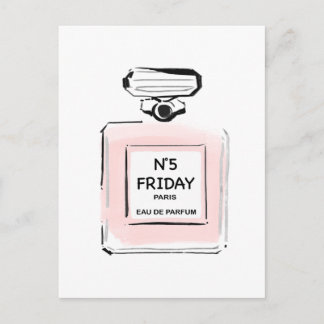 Cartão Postal N5 Sexta-feira, garrafa de Parfum Paris
