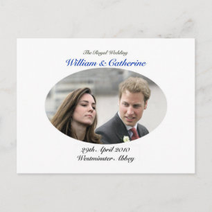 Cartão Postal N.º 1 O Casamento Real William & Catherine