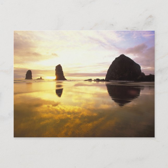 Cartão Postal N.A., USA, Oregon, Cannon Beach Sunset with (Frente)