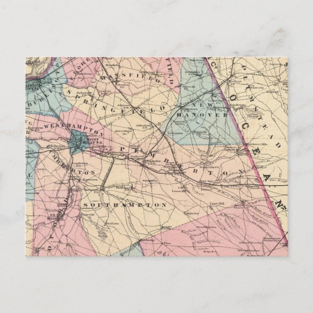 Cartão Postal N Burlington County, NJ (Frente)