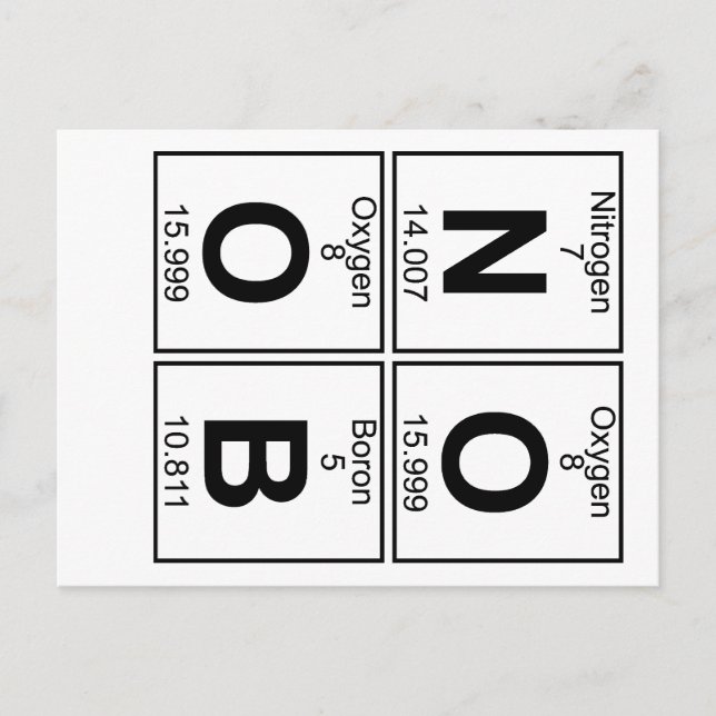 Cartão Postal N-O-O-B (noob) - Cheio (Frente)