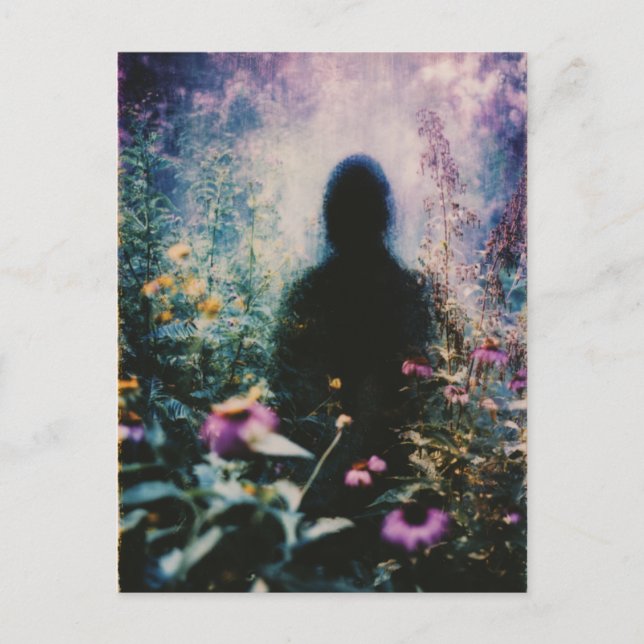 Cartão Postal Na Abstrato do Jardim (Frente)