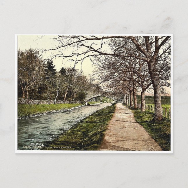 Cartão Postal Na água de Annan, Moffat, Escócia - Foto clássica (Frente)