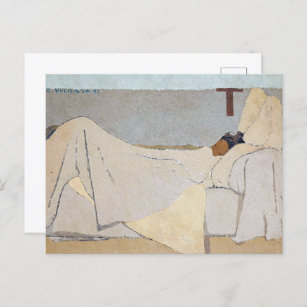 Cartão Postal Na cama   Edouard Vuillard  