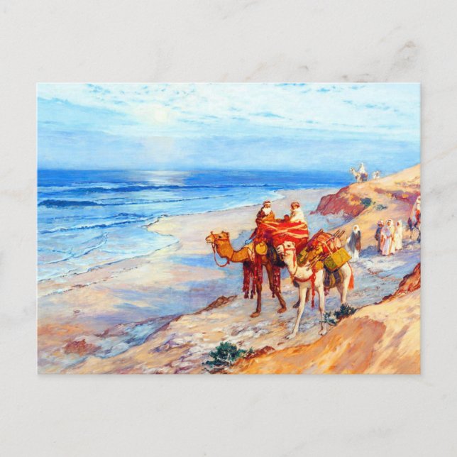 Cartão Postal Na costa de Tangier, o Atlântico (Frente)