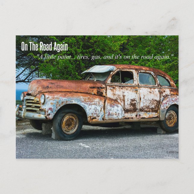 Cartão Postal Na Estrada De Novo. (Frente)