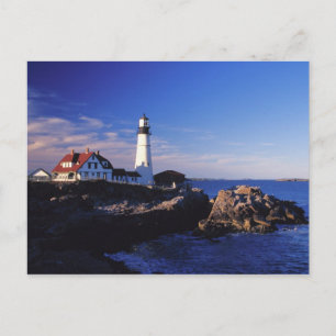 Cartão Postal NA, EUA, Maine. Farol Portland Head.
