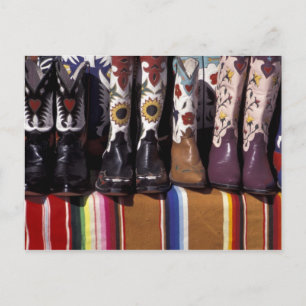 Cartão Postal NA, EUA, Novo México, Santa Fé. Botas de cowboy