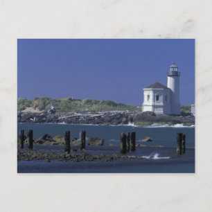 Cartão Postal NA, EUA, Oregon, Bandon, Farol Coquille