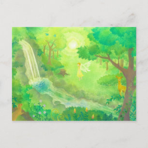 Cartão Postal na floresta
