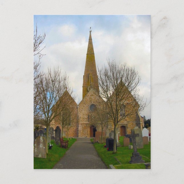 Cartão Postal Na Grã-Bretanha, Jersey, Igreja de Peter, Rua (Frente)