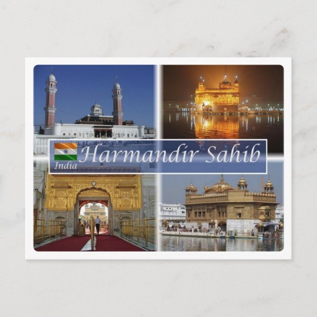 Cartão Postal Na Índia - Harmandir Sahib - (Frente)
