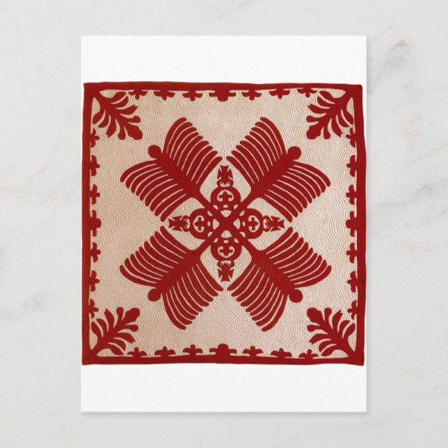 Cartão Postal Na Kalaunu Me Na Kāhili, colcha (Frente)