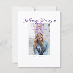 Cartão Postal Na memória carinhosa do memorial adicionar ano n