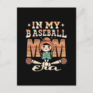 Cartão Postal Na Minha Era de Mãe de Beisebol