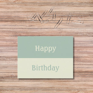 Cartão Postal Na moda Colorida Verde Moderno