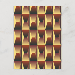 Cartão Postal Na moda de padrão - Elegante moderno geométrico