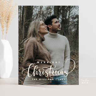Cartão Postal Na moda e Rustic, Feliz Natal Foto
