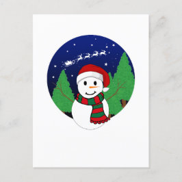 Cartão Postal Na moda moderna ilustração de arte design de Natal
