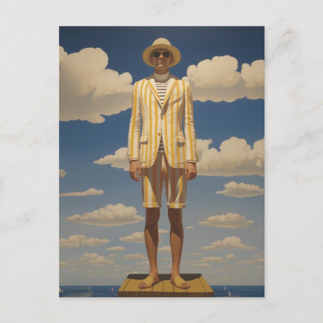 Cartão Postal Na moda Retro Beachwear - Moda de Verão em greve (Frente)
