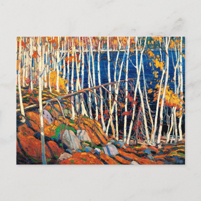 Cartão Postal Na Northland, belas artes por Tom Thomson, (Frente)