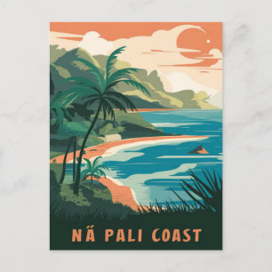 Cartão Postal Na Pali Coast Kauai, Havaí
